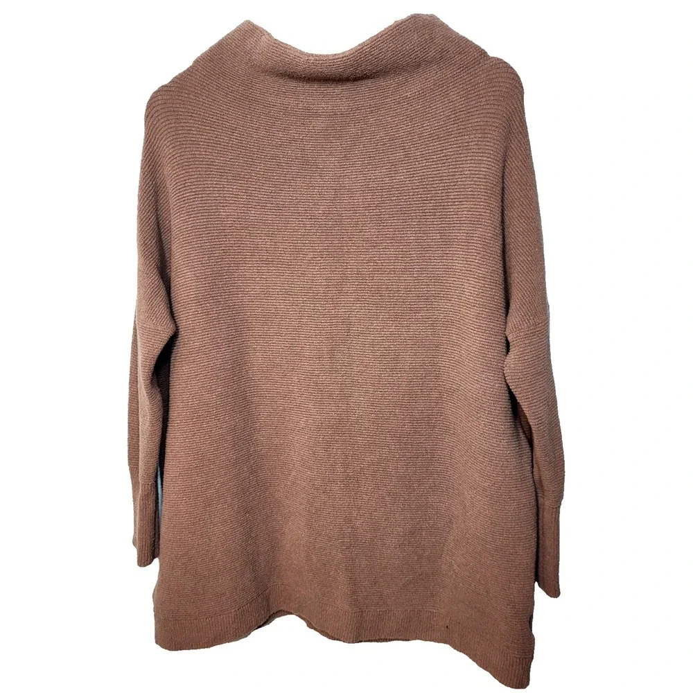 Free People Nutmeg Ottoman Slouchy Tunic Mock Cowl Neck Sweater Textured Size XS